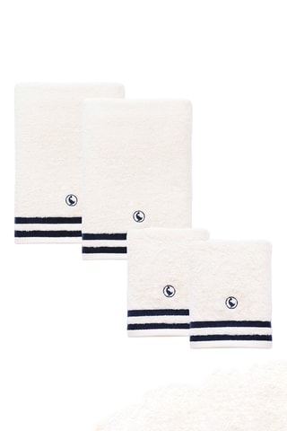 Conjunto de 4 guardanapos - Branco - 50 x 90 / 70 x 140 cm