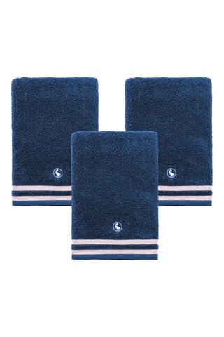 3 toalhas de duche - Azul - 70 x 140 cm