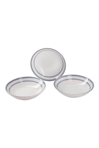 3 pratos de sobremesa em porcelana - 20 cm