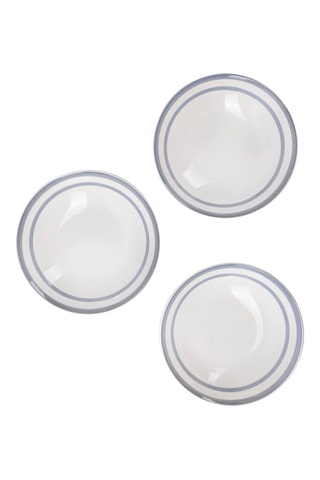 3 pratos de sobremesa em porcelana - 20 cm