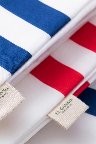 Conjunto de edredão em algodão 71 fios/cm² - Branco e azul