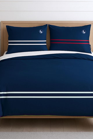 Conjunto de edredão em algodão 71 fios/cm² - Azul-marinho