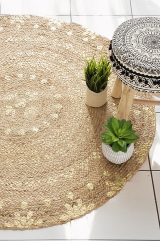 Tapis - Naturel et doré