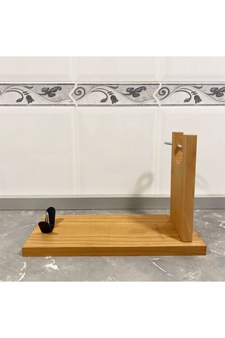 Suporte para presunto em madeira 40 x 16 x 23 cm