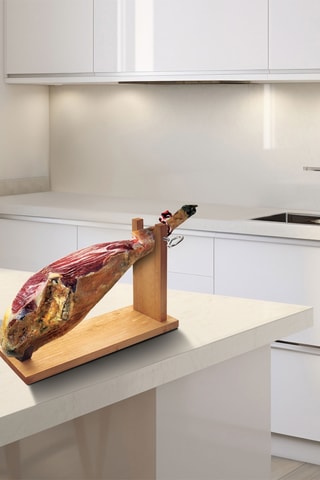 Suporte para presunto em madeira 40 x 16 x 23 cm