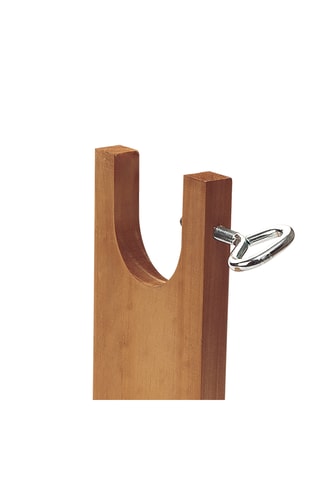 Faca e suporte para presunto em madeira e aço inoxidável