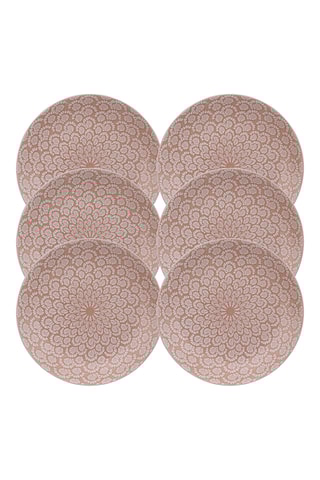 6 pratos rasos em grés - 27 cm