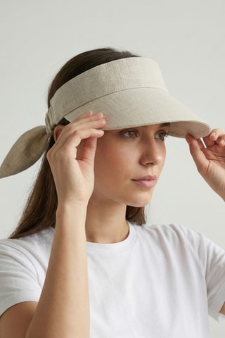 Cappellino in lino - Bianco