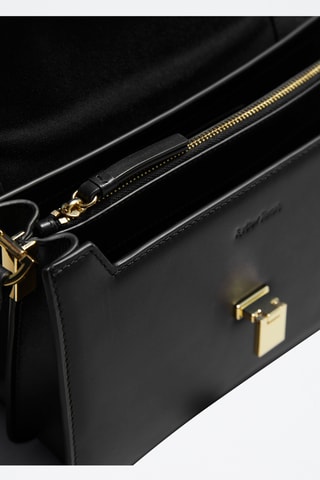 Borsa a tracolla in pelle - Nero