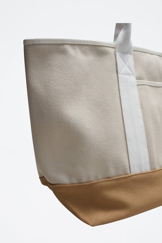 Shopping bag - Beige e bianco