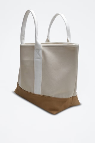 Shopping bag - Beige e bianco