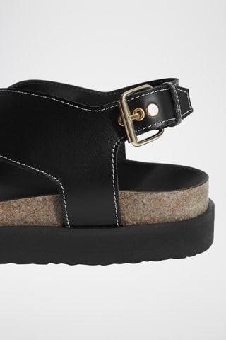 Sandali in pelle - Nero