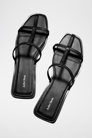 Sandali in pelle - Nero