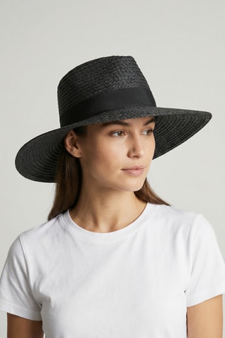 Cappello di paglia - Nero
