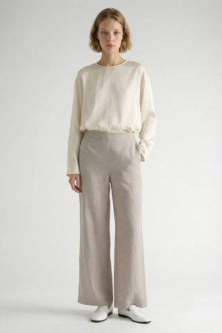 Pantaloni wide legs - Grigio