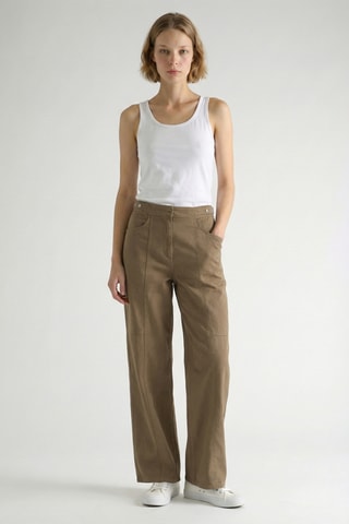 Pantaloni straight - Beige