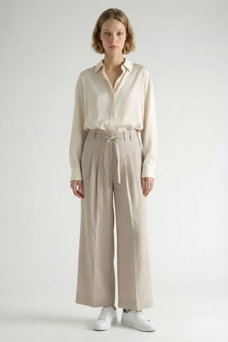 Pantaloni wide legs - Beige