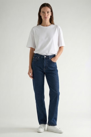 Jeans slim a vita alta - Blu