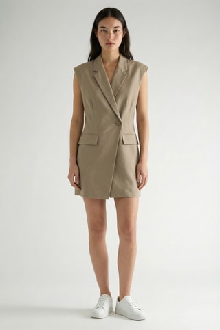 Abito blazer in lino - Beige