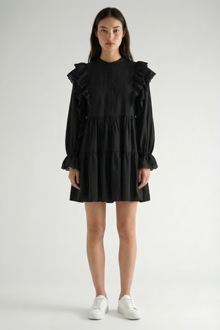 Abito con volant - Nero