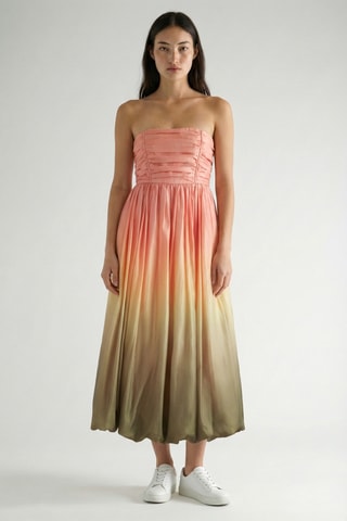 Abito bustier - Kaki