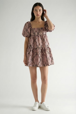 Abito con volant - Rosa e nero