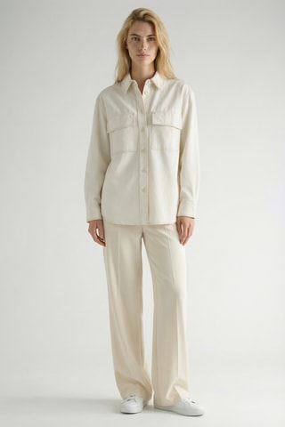 Camicia oversize in lino - Ecrù