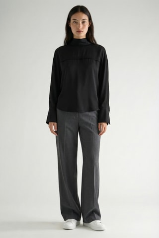 Blusa relaxed - Nero