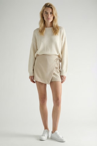 Jupe portefeuille - Beige