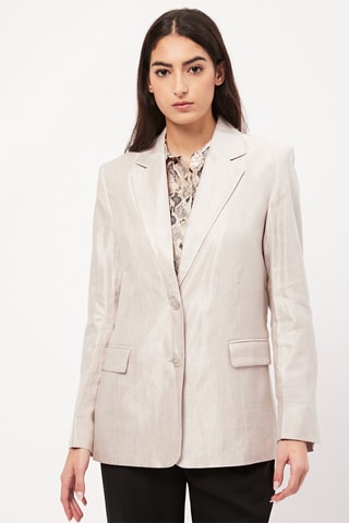 Blazer in lino - Grigio chiaro