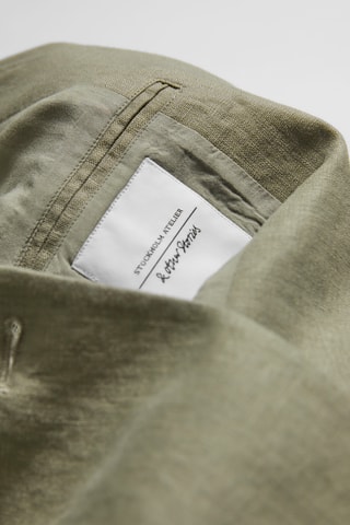 Blazer in lino - Kaki