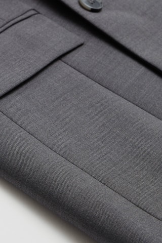 Blazer relaxed in lana - Grigio