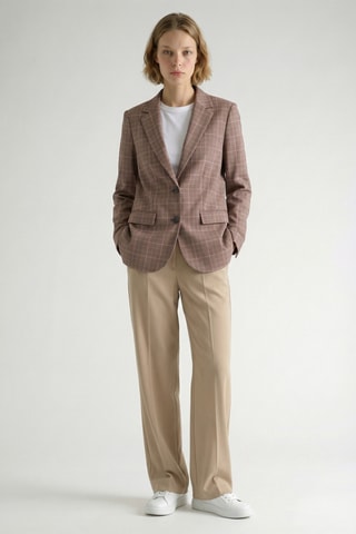Blazer oversize in lana - Beige