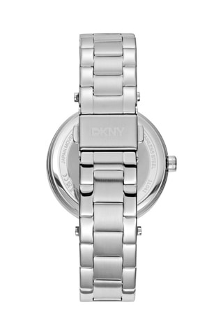 Stalen Quartz Horloge Logo - Zilverkleurig en Roze