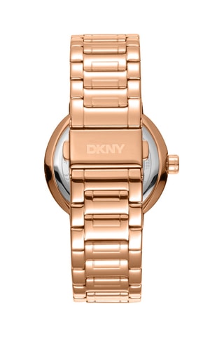 Stalen Quartz Horloge - Roségoudkleurig en Wit