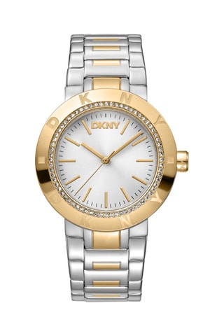 Stalen Quartz Horloge - Zilverkleurig en Goudkleurig