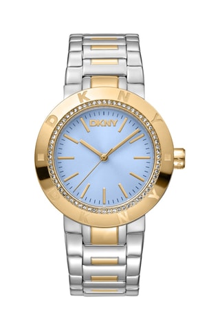 Stalen Quartz Horloge - Zilverkleurig en Goudkleurig