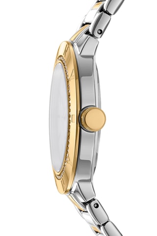 Stalen Quartz Horloge - Zilverkleurig en Goudkleurig