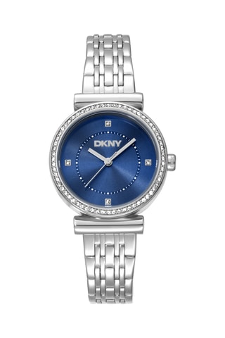 Stalen Quartz Horloge - Zilverkleurig en Blauw