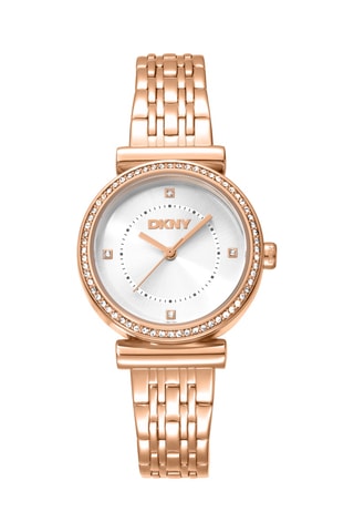 Stalen Quartz Horloge - Roségoudkleurig en Zilverkleurig