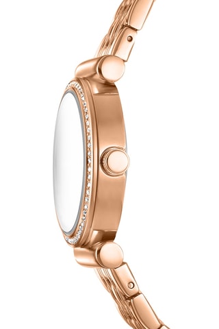 Stalen Quartz Horloge - Roségoudkleurig en Zilverkleurig