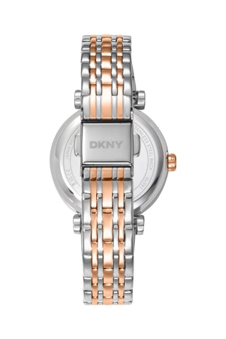 Stalen Quartz Horloge - Zilverkleurig en Roségoudkleurig