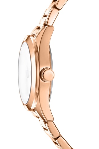 Stalen Quartz Horloge - Roségoudkleurig en Zilverkleurig