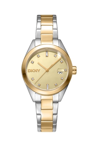 Stalen Quartz Horloge - Zilverkleurig en Goudkleurig