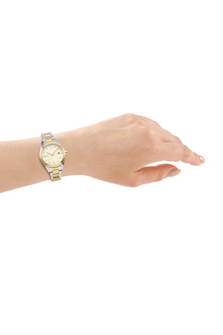 Stalen Quartz Horloge - Zilverkleurig en Goudkleurig