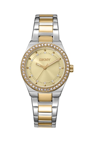 Stalen Quartz Horloge - Goudkleurig en Zilverkleurig