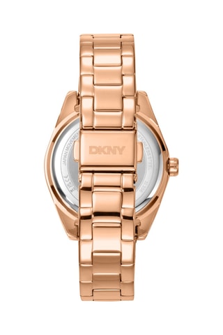 Stalen Quartz Horloge - Roségoudkleurig en Blauw