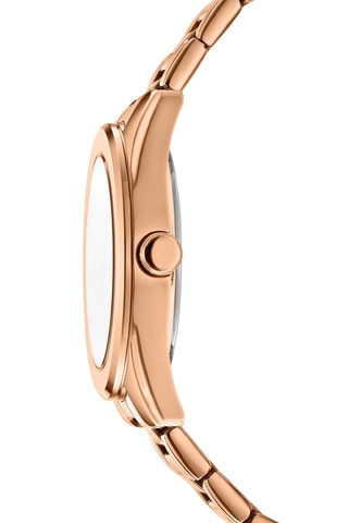 Stalen Quartz Horloge - Roségoudkleurig en Blauw