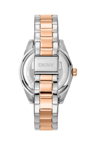 Stalen Quartz Horloge - Zilverkleurig en Roségoudkleurig