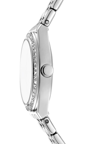 Stalen Quartz Horloge - Zilverkleurig en Roze